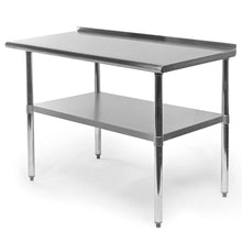 Load image into Gallery viewer, Heavy Duty 48 x 24 inch Stainless Steel Kitchen Restaurant Prep Work Table with Backsplash