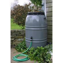 Load image into Gallery viewer, Grey 60-Gallon Rain Barrel with Lid in HDPE Food Grade Plastic Resin