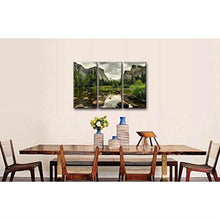 Load image into Gallery viewer, Yosemite Mountain Stream 3-Piece Wall Art Framed Print on Canvas