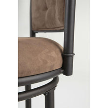 Load image into Gallery viewer, Metal 30-inch Barstool with Brown Microfiber Swivel Seat