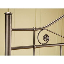 Load image into Gallery viewer, Queen size Black Metal Bed with Scrollwork Headboard and Footboard