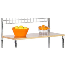 Load image into Gallery viewer, Metal Backers Rack with Storage Shelves and Solid Wood Cutting Board