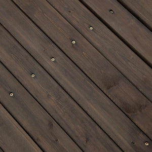 Dark Brown Stain Fir Wood 4-Ft Garden Bridge with Handrails