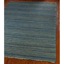 Load image into Gallery viewer, Hand-knotted All-Natural Oceans Blue Hemp Rug (5' x 8')