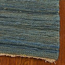 Load image into Gallery viewer, Hand-knotted All-Natural Oceans Blue Hemp Rug (5' x 8')