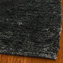Load image into Gallery viewer, Hand-knotted Vegetable Dye Solo Liquorice Hemp Rug (5' x 8')