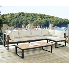 Load image into Gallery viewer, 4-Piece Modern Outdoor Patio Furniture Set with Cushions