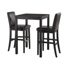 Load image into Gallery viewer, Counter Height Pub Bar Dining Table in Black Wood Finish