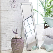 Load image into Gallery viewer, Modern Classic Art Deco Beveled Floor Mirror with Easel Style Stand