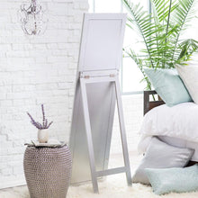 Load image into Gallery viewer, Modern Classic Art Deco Beveled Floor Mirror with Easel Style Stand