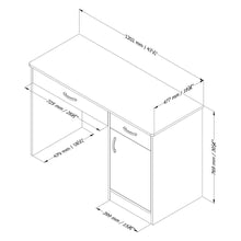 Load image into Gallery viewer, Home Office Work Desk in Black Finish