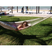 Load image into Gallery viewer, 13-FT Long Handmade Yucatan Style Hammock in Natural Beige Color