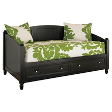 Load image into Gallery viewer, Twin size Black Wood Contemporary Daybed with Storage Drawers