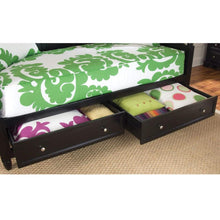 Load image into Gallery viewer, Twin size Black Wood Contemporary Daybed with Storage Drawers