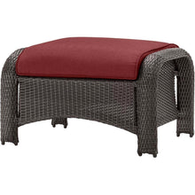 Load image into Gallery viewer, Brown Resin Wicker 6-Piece Patio Furniture Lounge Set with Red Seat Cushions