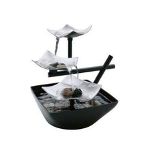 Load image into Gallery viewer, Illuminated Silver Water Springs Relaxing Table Fountain with Stones