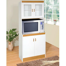 Load image into Gallery viewer, Tall Kitchen Storage Cabinet Cupboard with Microwave Space