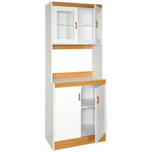 Load image into Gallery viewer, Tall Kitchen Storage Cabinet Cupboard with Microwave Space