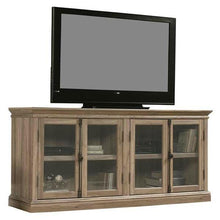 Load image into Gallery viewer, Salt Oak Wood Finish TV Stand with Tempered Glass Doors - Fits up to 80-inch TV