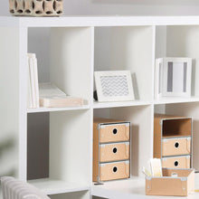 Load image into Gallery viewer, Modern Computer Desk with Honeycomb Style Wall Bookcase in White