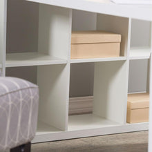 Load image into Gallery viewer, Modern Computer Desk with Honeycomb Style Wall Bookcase in White