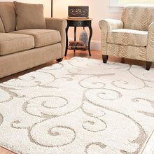 Load image into Gallery viewer, Hand-woven Ultimate Cream- Beige Shag Rug (5'3 x 7'6)