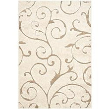 Load image into Gallery viewer, Hand-woven Ultimate Cream- Beige Shag Rug (5'3 x 7'6)