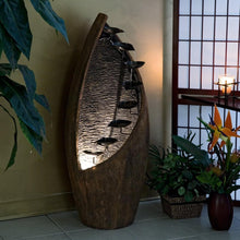 Load image into Gallery viewer, Indoor - Outdoor Cascading Trickling Fountain with Light - Water Recirculates