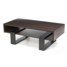 Load image into Gallery viewer, Chic Modern Cut Out Design Coffee Table in Dark Walnut