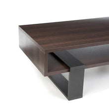 Load image into Gallery viewer, Chic Modern Cut Out Design Coffee Table in Dark Walnut