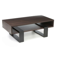 Load image into Gallery viewer, Chic Modern Cut Out Design Coffee Table in Dark Walnut