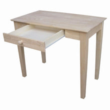 Load image into Gallery viewer, Solid Unfinished Wood Laptop Desk Writing Table with Drawer