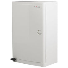 Load image into Gallery viewer, No Hands 18-Gallon Kitchen Trash Can in White with Food Pedal Lid