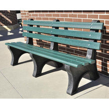 Load image into Gallery viewer, Green Commercial Quality Outdoor Garden Eco-Friendly Plastic 4-Ft Park Bench