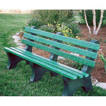 Load image into Gallery viewer, Green Commercial Quality Outdoor Garden Eco-Friendly Plastic 4-Ft Park Bench