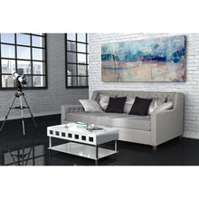 Load image into Gallery viewer, Twin size Grey Linen Upholstered Day Bed with Tufted Detailing and Wood Legs