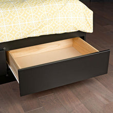 Load image into Gallery viewer, King size Black Wood Platform Bed Frame with Storage Drawers