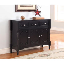 Load image into Gallery viewer, Solid Wood Black Finish Sideboard Console Table with Storage Drawres