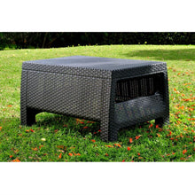 Load image into Gallery viewer, Contemporary Outdoor Coffee Table in Durable Black Plastic Rattan