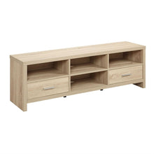 Load image into Gallery viewer, Light Wood-grain Modern 60-inch TV Stand Entertainment Center