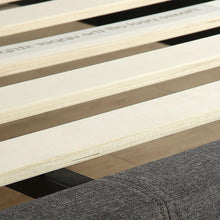 Load image into Gallery viewer, King size Modern Grey Upholstered Padded Platform Bed Fame