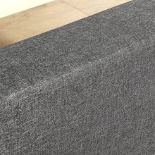 Load image into Gallery viewer, King size Modern Grey Upholstered Padded Platform Bed Fame