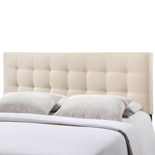 Load image into Gallery viewer, King size Off-White Ivory Fabric Button-Tufted Upholstered Headboard