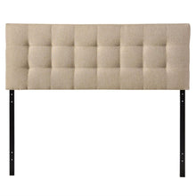 Load image into Gallery viewer, King size Beige Fabric Upholstered Mid-Century Style Headboard