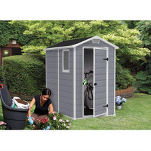 Load image into Gallery viewer, Ventilated Top Plastic Shed for Outdoor Lawn Garden Tool Storage