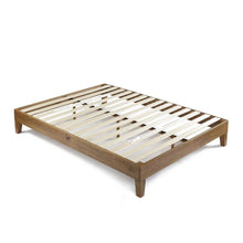 Load image into Gallery viewer, King size Modern Platform Bed Frame in Rustic Pine Finish