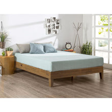 Load image into Gallery viewer, King size Modern Platform Bed Frame in Rustic Pine Finish