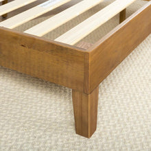 Load image into Gallery viewer, King size Modern Platform Bed Frame in Rustic Pine Finish