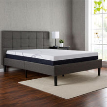 Load image into Gallery viewer, King size Dark Grey Upholstered Platform Bed with Headboard