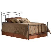 Load image into Gallery viewer, King size Matte Black Metal Bed with Headboard and Footboard